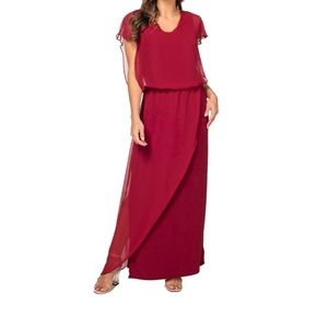 Last Tango chiffon overlay maxi dress